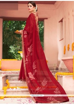 Miraculous Brasso Print Work Printed Saree