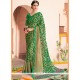 Distinguishable Green Brasso Printed Saree