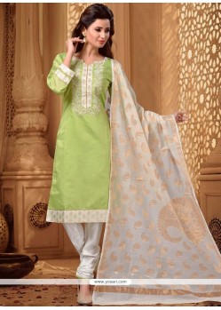 Radiant Chanderi Churidar Designer Suit