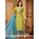 Sophisticated Embroidered Work Churidar Designer Suit