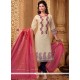 Superb Chanderi Beige Embroidered Work Churidar Designer Suit