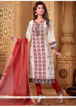 Exotic Chanderi Churidar Designer Suit