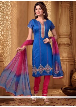 Modest Chanderi Churidar Designer Suit