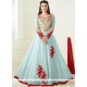 Diya Mirza Faux Georgette Floor Length Anarkali Suit