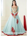 Diya Mirza Faux Georgette Floor Length Anarkali Suit