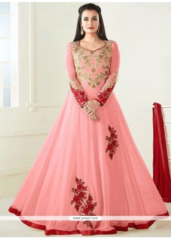 Diya Mirza Resham Work Faux Georgette Floor Length Anarkali Suit