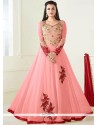 Diya Mirza Resham Work Faux Georgette Floor Length Anarkali Suit