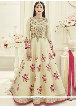 Gauhar Khan Art Silk Floor Length Anarkali Suit