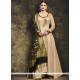 Modish Embroidered Work Beige Readymade Anarkali Suit