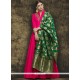 Lovable Art Silk Hot Pink Readymade Anarkali Suit