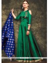 Specialised Green Readymade Anarkali Suit