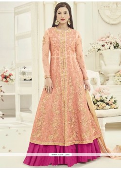 Gauhar Khan Embroidered Work Long Choli Lehenga