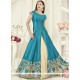 Gauhar Khan Resham Work Turquoise Long Choli Lehenga