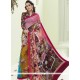 Multi Colour Printed Saree