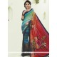 Multi Colour Printed Saree