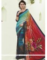 Multi Colour Printed Saree