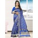 Fabulous Blue Traditional Designer Saree