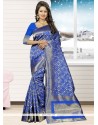 Fabulous Blue Traditional Designer Saree