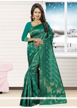 Innovative Sea Green Designer Traditional Saree