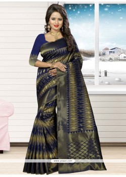 Gorgonize Zari Work Jacquard Silk Traditional Designer Saree