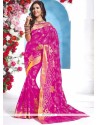 Art Silk Hot Pink Traditional Saree