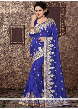 Embroidered Work Art Silk Traditional Saree