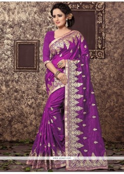 Art Silk Resham Work Traditional Designer Saree