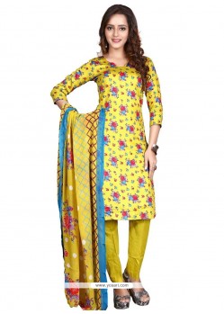 Print Work Churidar Suit