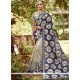 Multi Colour Patch Border Work Art Silk Designer Saree