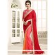 Prachi Desai Pink And Red Faux Chiffon Shaded Saree