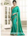 Prachi Desai Faux Georgette Patch Border Work Classic Designer Saree