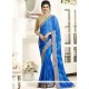 Prachi Desai Blue Faux Georgette Classic Saree