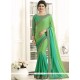 Prachi Desai Green Patch Border Work Shaded Saree