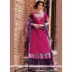 Cotton Satin Hot Pink Designer Palazzo Suit