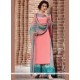 Print Work Pink Designer Palazzo Suit