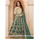 Lace Work Tafeta Silk Floor Length Anarkali Suit