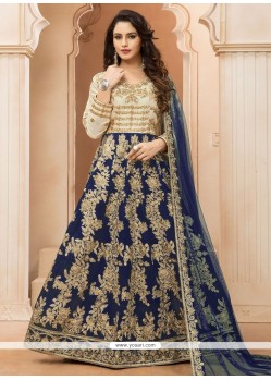 Tafeta Silk Floor Length Anarkali Suit