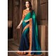 Teal Art Silk Shaded Saree