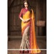 Embroidered Work Faux Georgette Designer Half N Half Saree