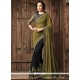 Embroidered Work Faux Georgette Designer Half N Half Saree