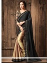 Faux Chiffon Patch Border Work Designer Half N Half Saree