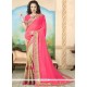 Embroidered Work Faux Chiffon Designer Half N Half Saree