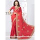 Art Silk Patch Border Work Designer Traditional Saree