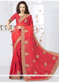 Art Silk Patch Border Work Designer Traditional Saree