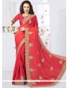 Art Silk Patch Border Work Designer Traditional Saree