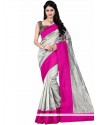 Plain Work Art Silk Casual Saree