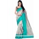 Grey And Sea Green Art Silk Casual Saree