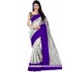 Plain Work Grey And Purple Art Silk Casual Saree