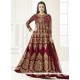 Diya Mirza Crimson Floor Length Anarkali Suit