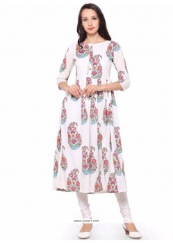 Multi Colour Cotton Party Wear Kurti